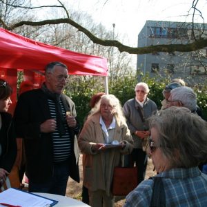 Otto Mähler bei der Diskussion zur Hindenburgstraße