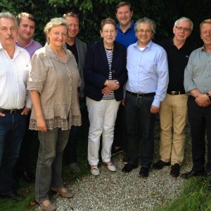 Gruppenbild im Anschluss an das Treffen der SPD-Fraktion im Bergischen Rat am 05.06.2015 in Solingen.