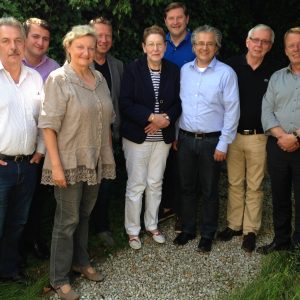 Gruppenbild im Anschluss an das Treffen der SPD-Fraktion im Bergischen Rat am 05.06.2015 in Solingen.