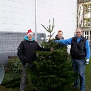 Die drei Musketiere des Weihnachtsbaumverkauf 2015 des SPD-Ortsvereins Stadtmitte / Hasten