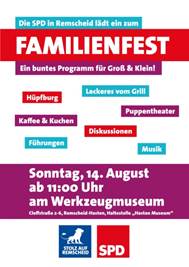 Plakat zum Familienfest 2016 im Werkzeugmuseum