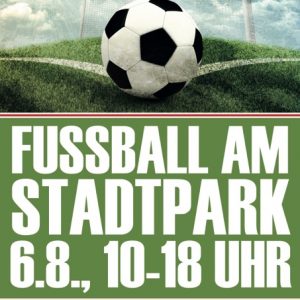 Plakat zum Stadtpark-Pokal 2016 - dem Kleinfeld-Fußballturnier für Hobbyfußballer der Remscheider SPD am 06.08.2016 im Stadtpark.