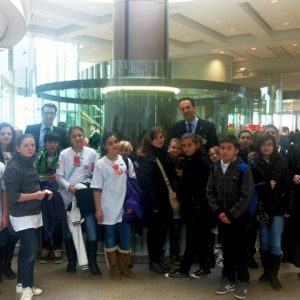 Die Albert-Schweitzer-Realschule präsentierte am 25.01.2012 ein Schulprojekt im Landtag.