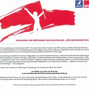 Einladung zur Ausstellung "Für eine bessere Welt!"