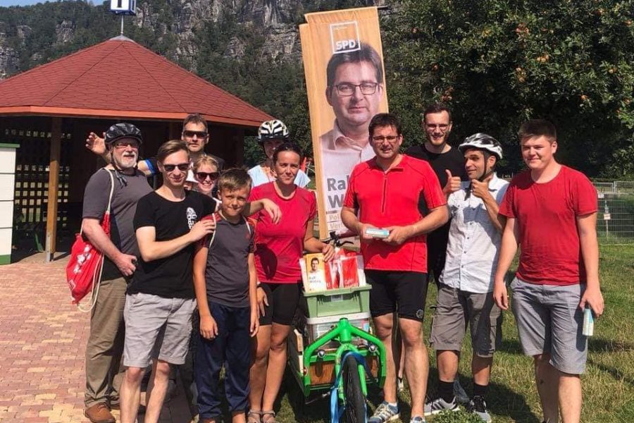 Wahlkampfradeln in Pirna am 25.08.2019.