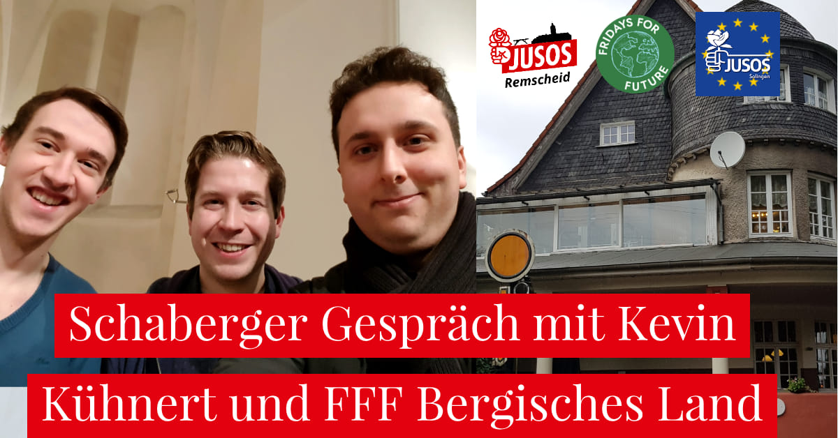 Einladung zum Schaberger Gespräch mit Kevin Kühnert am 10.10.2019.