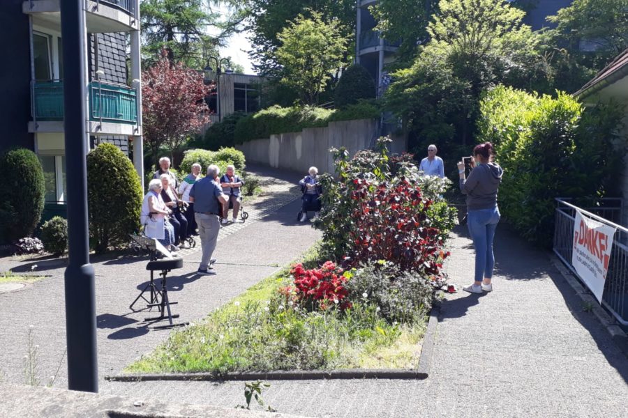 Musik-Aktion am Hof Glassiepen am 07.05.2020.